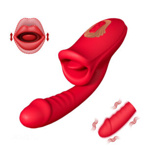 Tongue Licking Realistic Dildo Vibrator