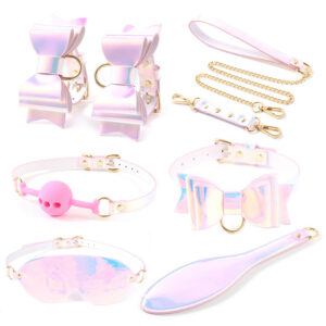 The Iridescent Aurora: 7-Piece Laser Rainbow Restraint Set